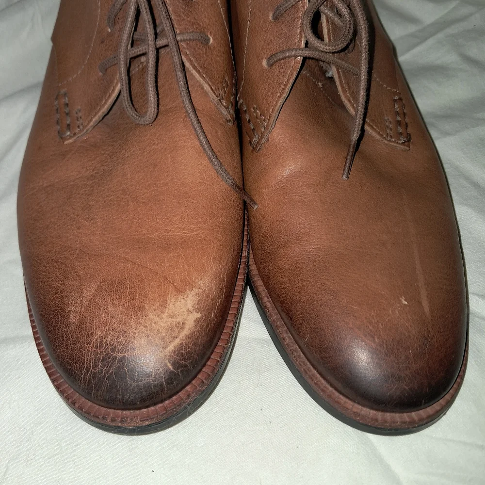CLARKS 1825 Brown Leather Ankle Chukka Boots Men’s Size 8.5